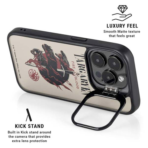 Game of Thrones: Fire & Blood iPhone 15 Pro Kickstand Case